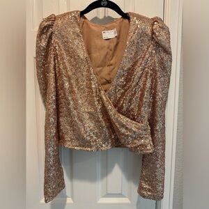 ASOS sequin pink top